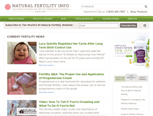 Tablet Screenshot of natural-fertility-info.com